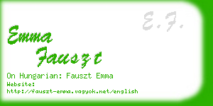 emma fauszt business card